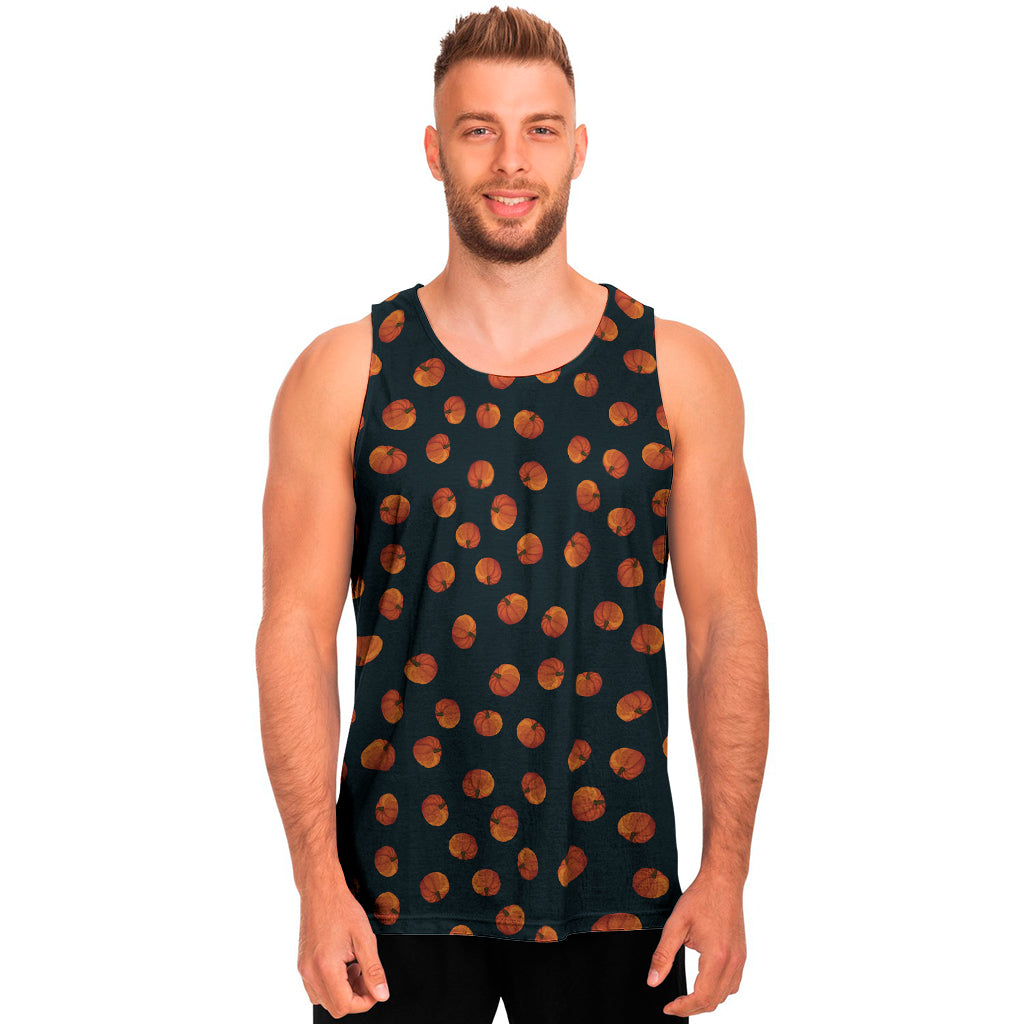 Little Pumpkin Pattern Print Men's Tank Top