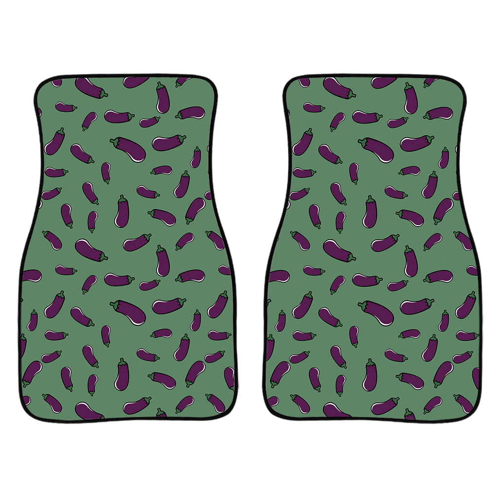 Little Purple Eggplant Pattern Print Front Car Floor Mats