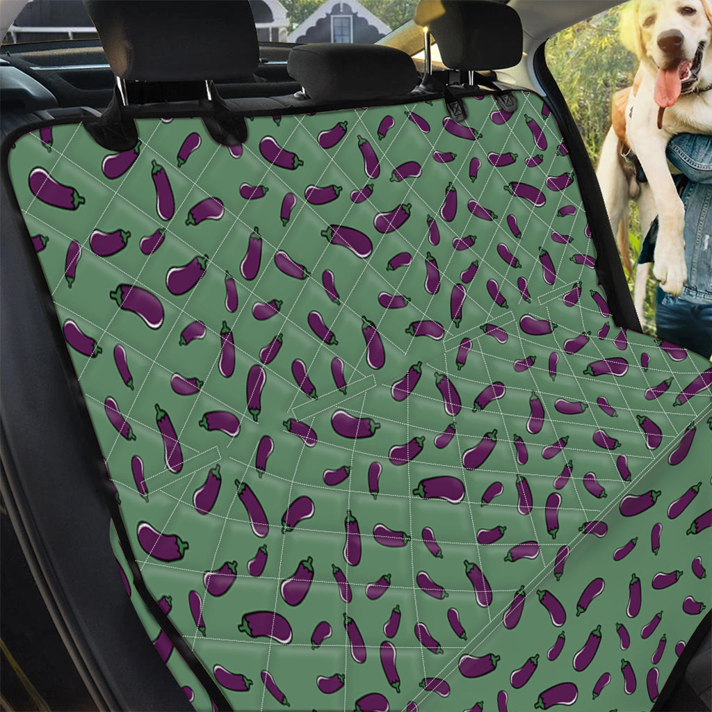 Little Purple Eggplant Pattern Print Pet Car Back Seat Cover