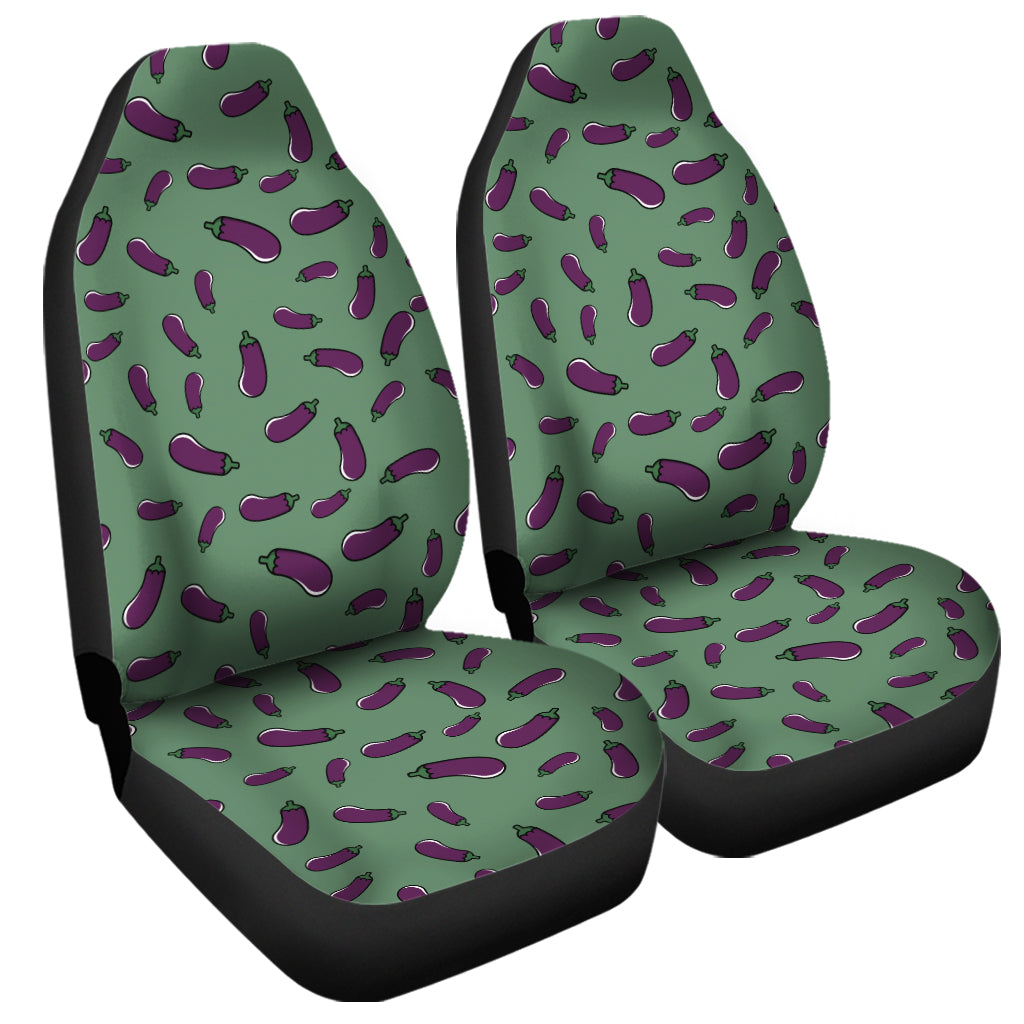 Little Purple Eggplant Pattern Print Universal Fit Car Seat Covers