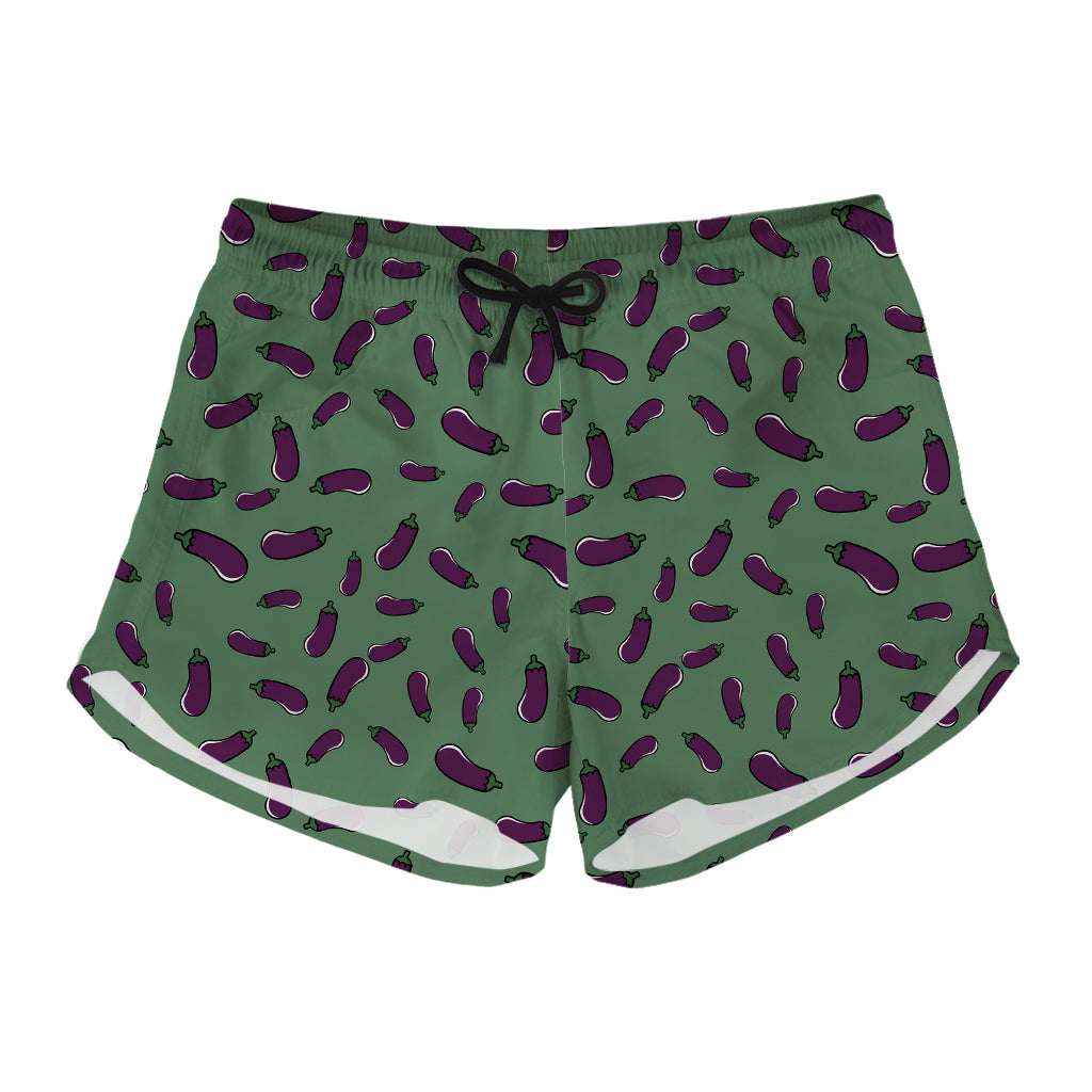 Little Purple Eggplant Pattern Print Women's Shorts