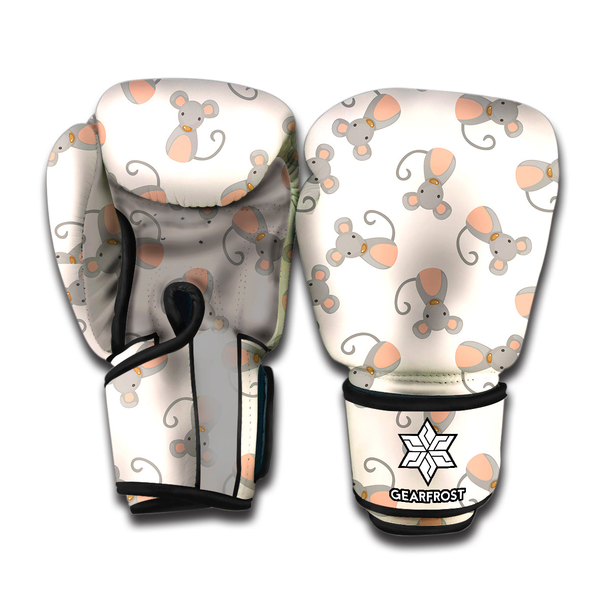 Little Rat Pattern Print Boxing Gloves