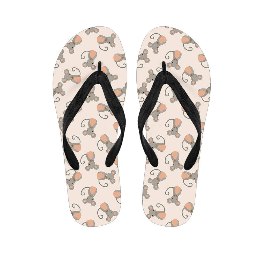 Little Rat Pattern Print Flip Flops