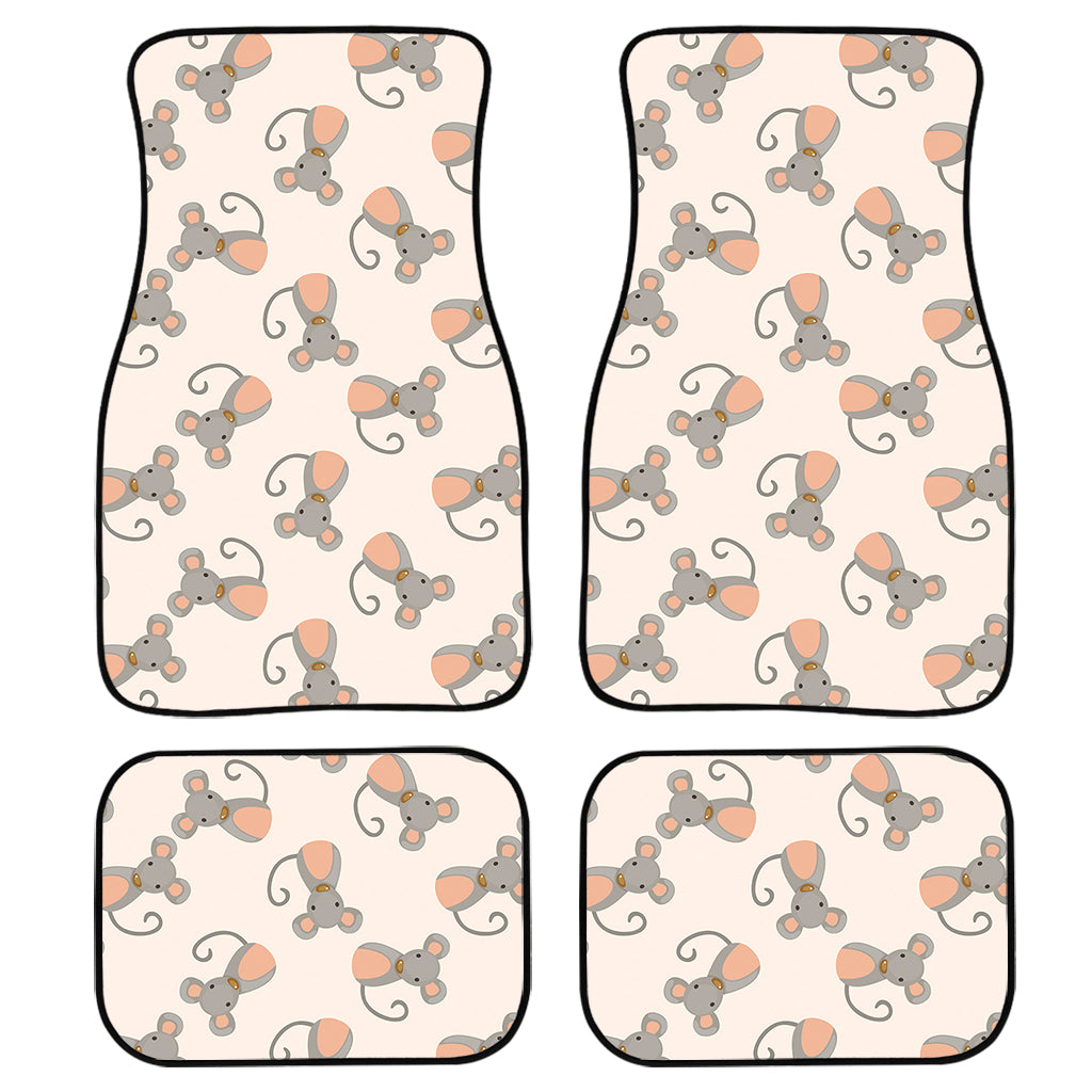 Little Rat Pattern Print Front and Back Car Floor Mats