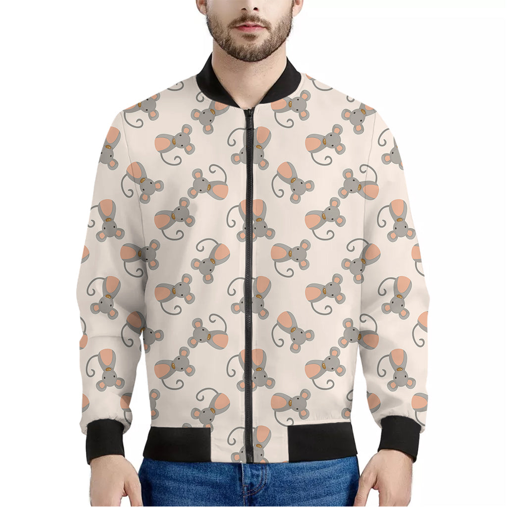 Little Rat Pattern Print Men's Bomber Jacket