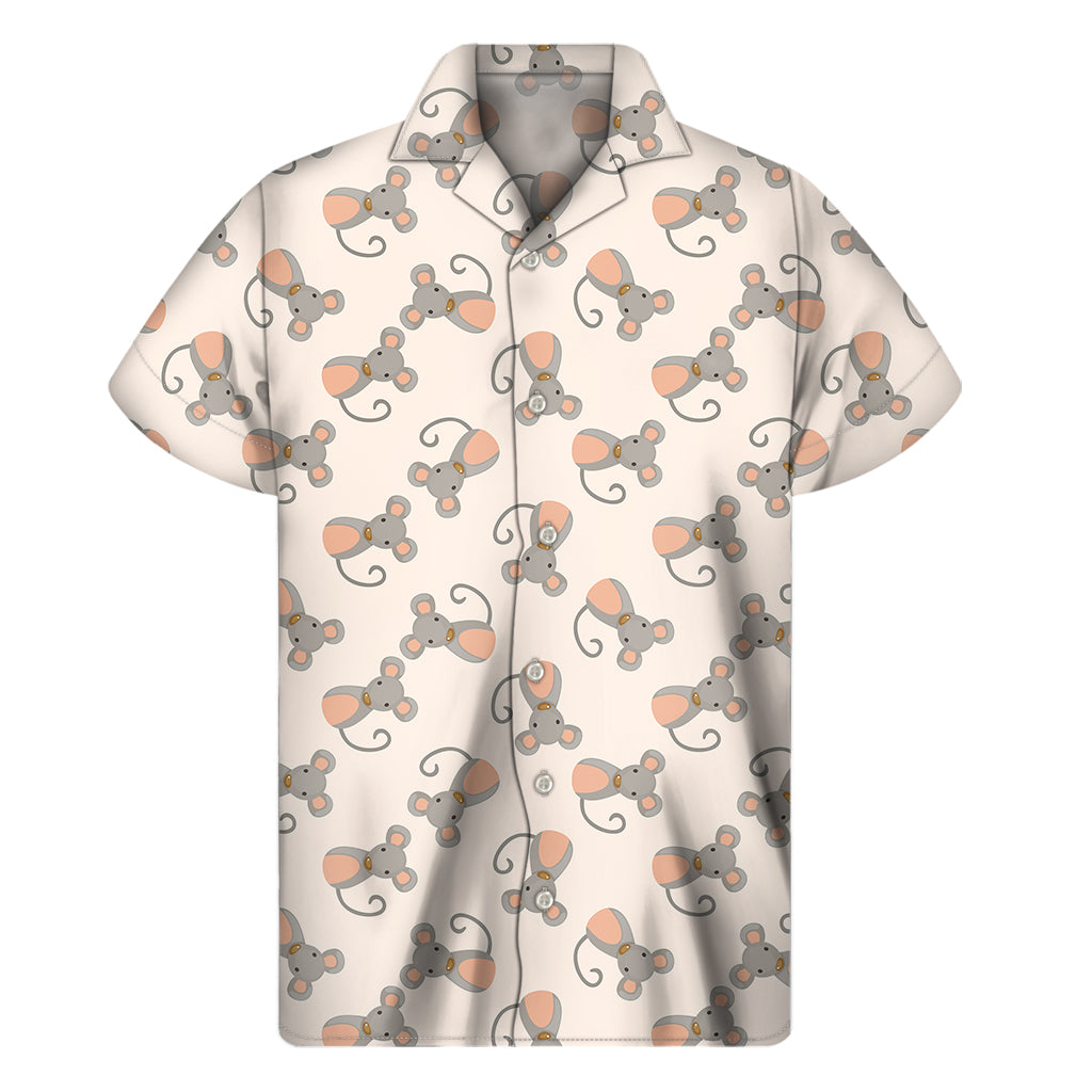 Little Rat Pattern Print Men's Short Sleeve Shirt