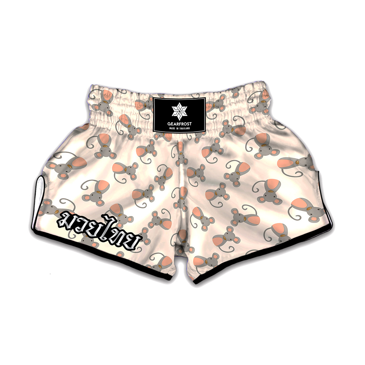 Little Rat Pattern Print Muay Thai Boxing Shorts