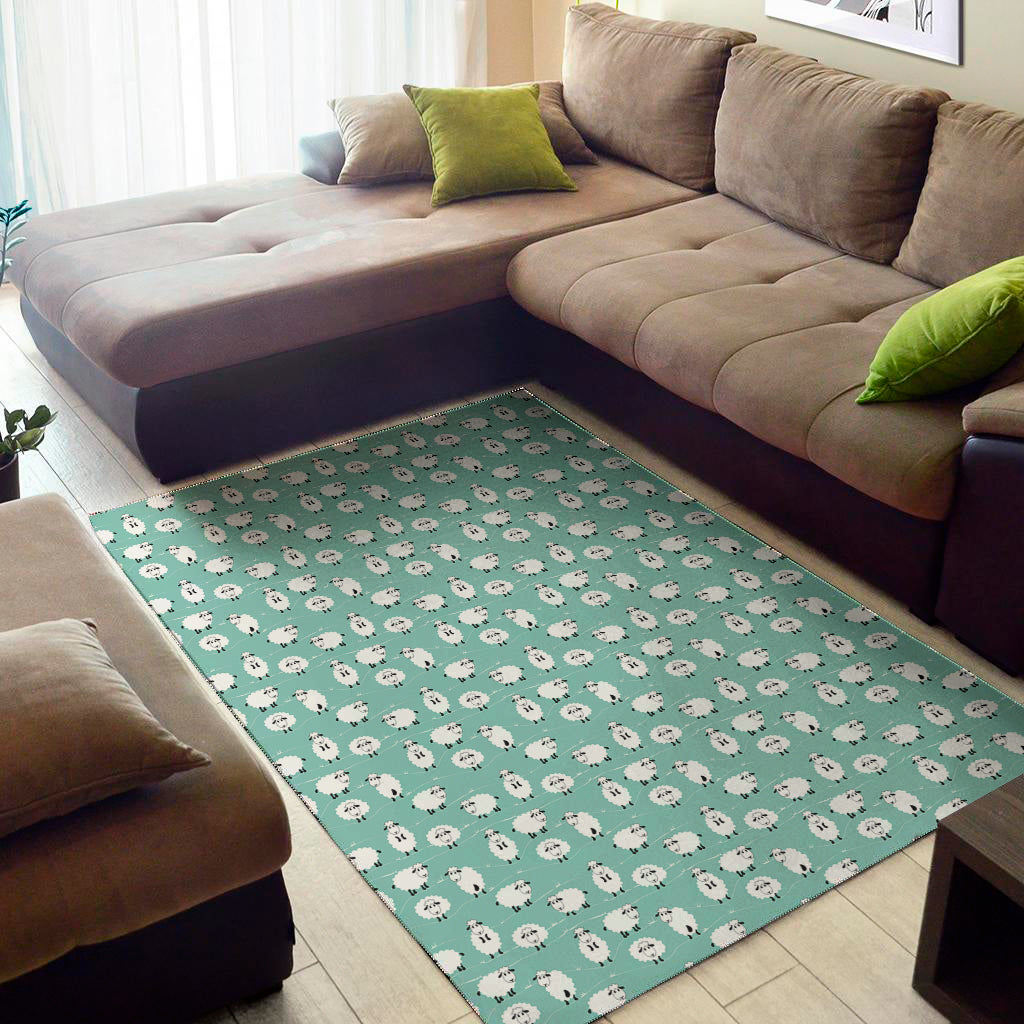 Little Sheep Pattern Print Area Rug