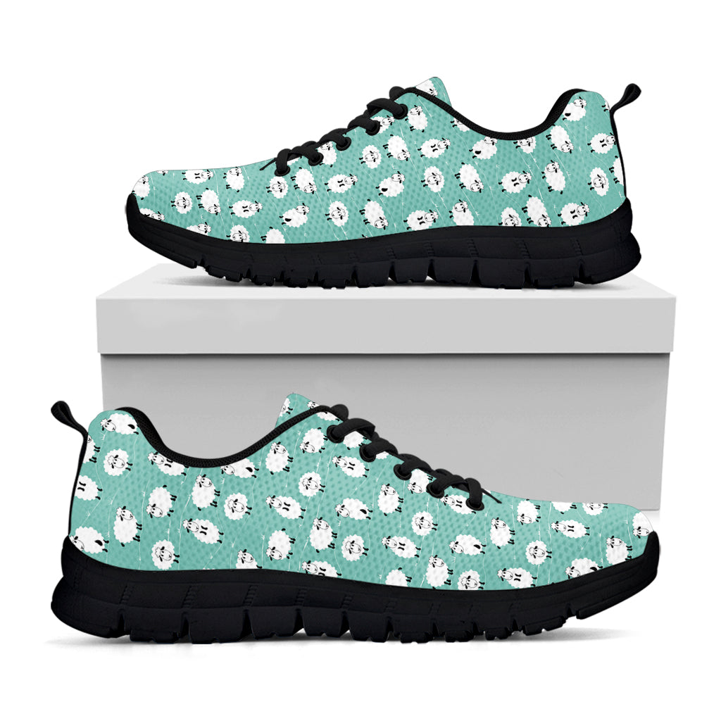 Little Sheep Pattern Print Black Sneakers