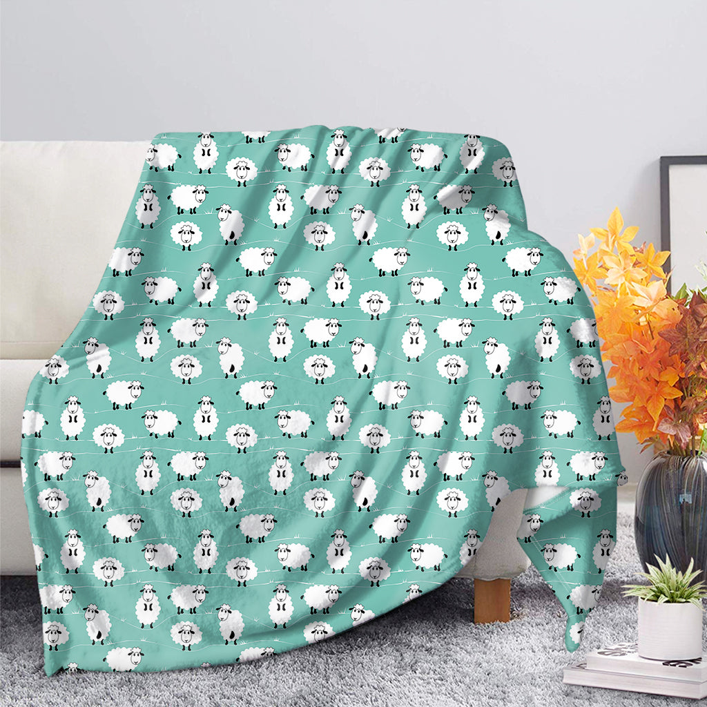 Little Sheep Pattern Print Blanket