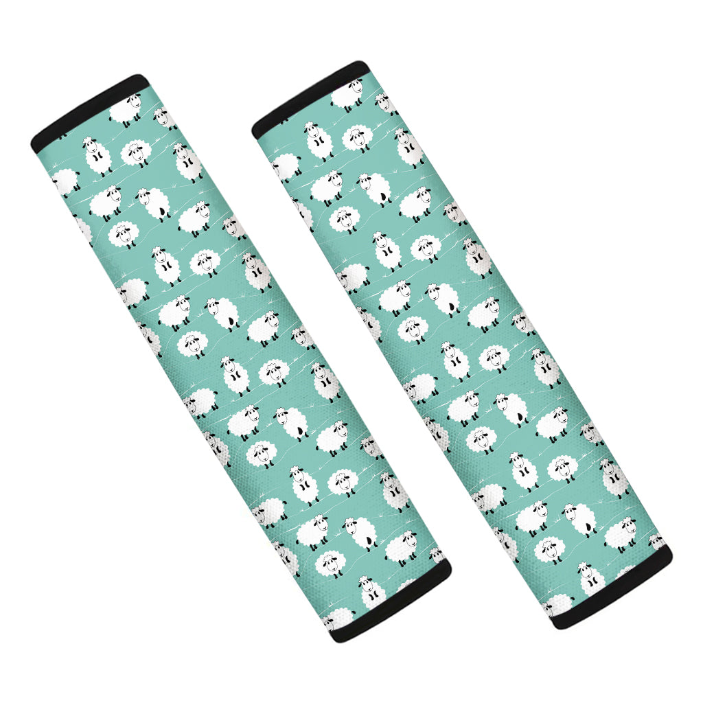 Little Sheep Pattern Print Car Seat Belt Covers