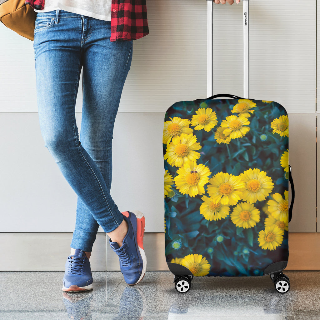 Little Yellow Daisy Print Luggage Cover