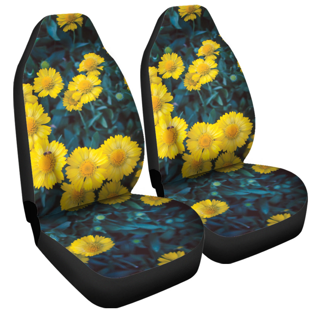 Little Yellow Daisy Print Universal Fit Car Seat Covers