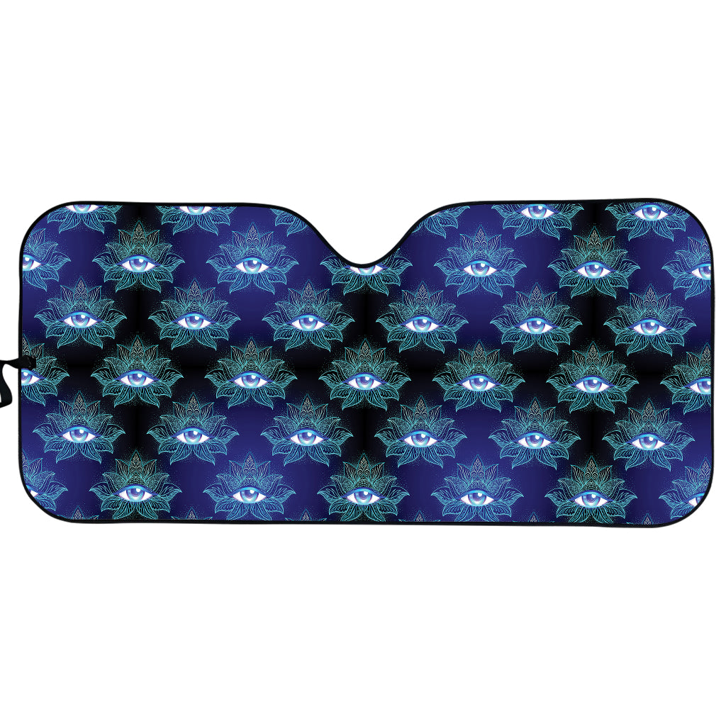 Lotus Eye of Providence Pattern Print Car Sun Shade