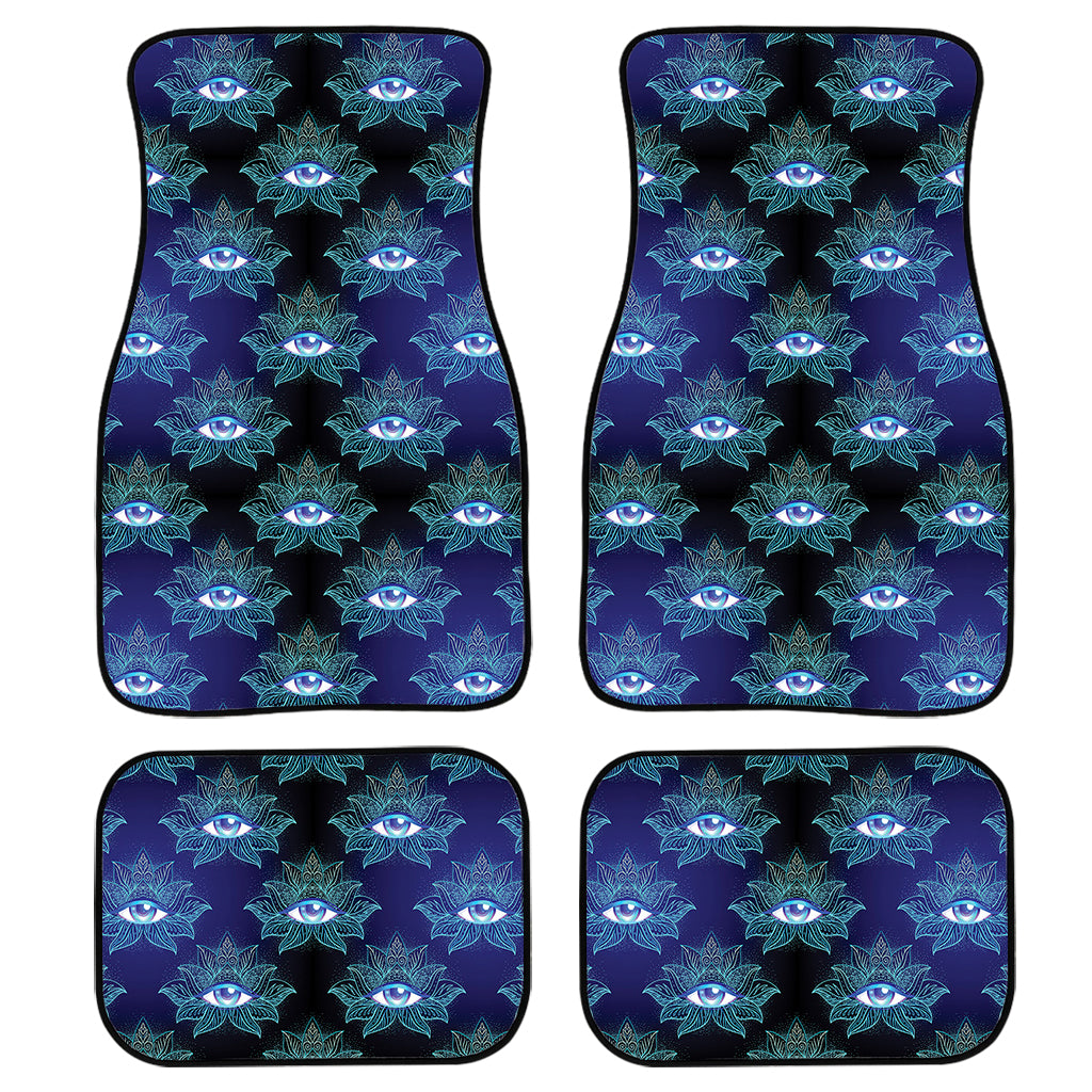 Lotus Eye of Providence Pattern Print Front and Back Car Floor Mats