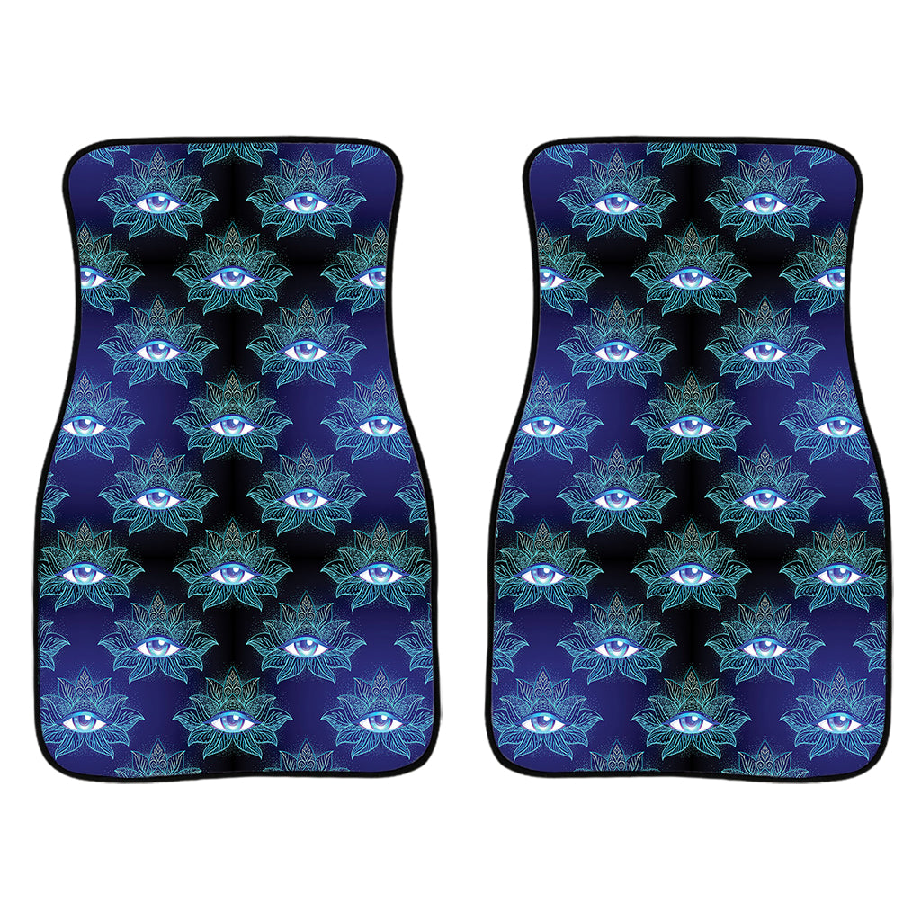 Lotus Eye of Providence Pattern Print Front Car Floor Mats