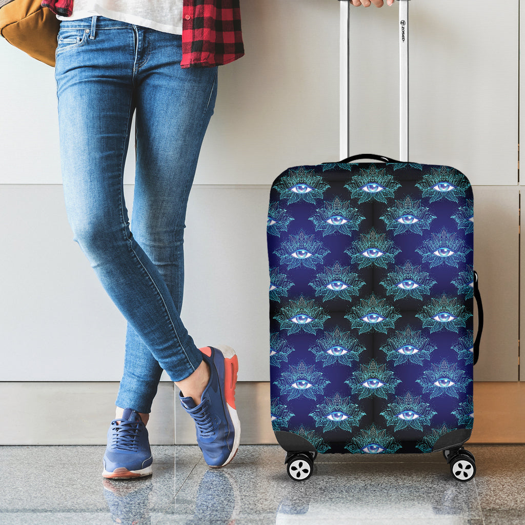 Lotus Eye of Providence Pattern Print Luggage Cover