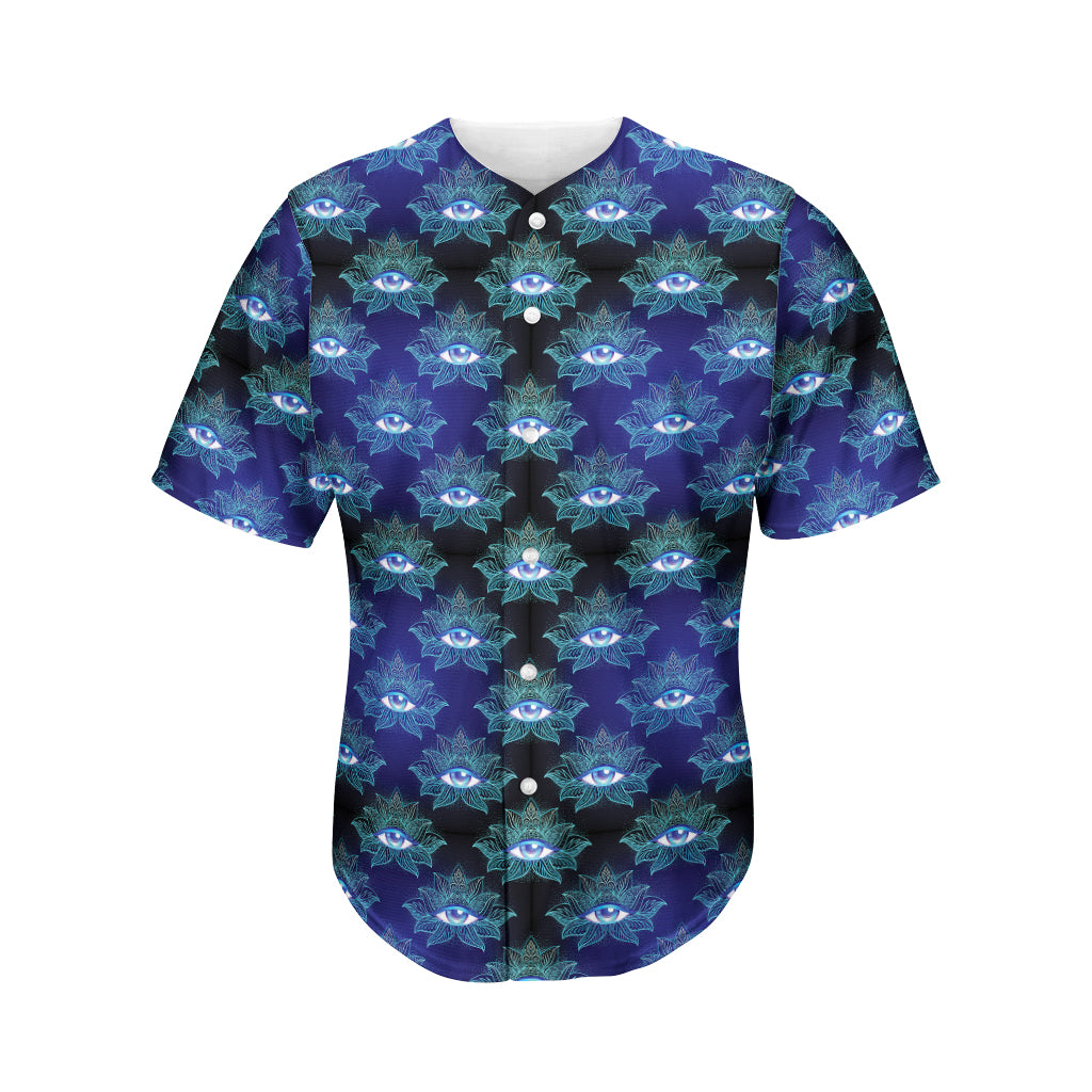 Lotus Eye of Providence Pattern Print Men's Baseball Jersey