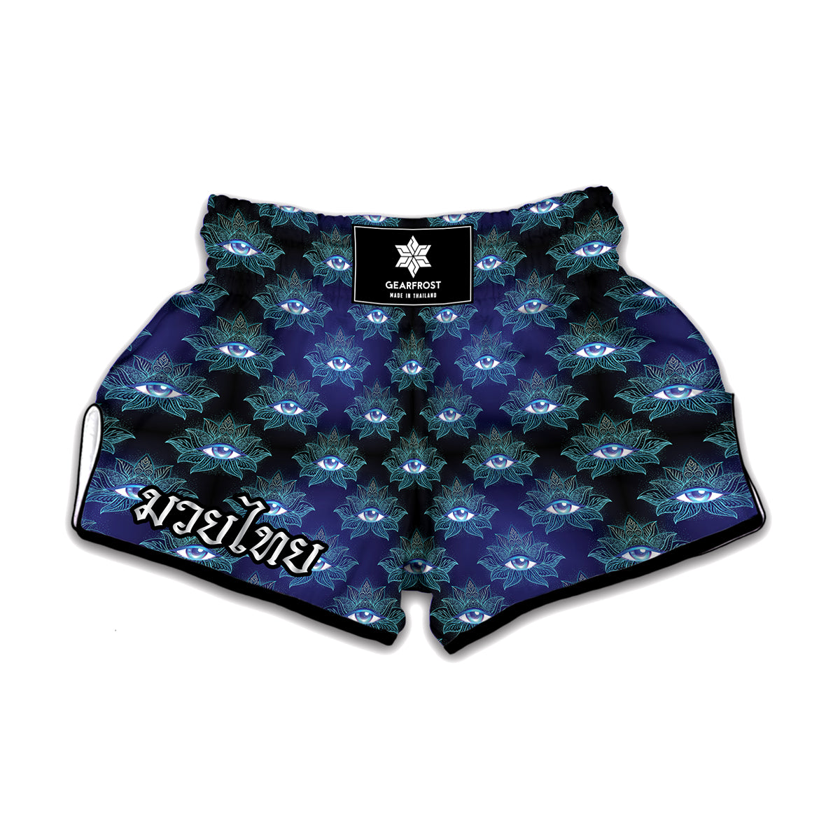 Lotus Eye of Providence Pattern Print Muay Thai Boxing Shorts