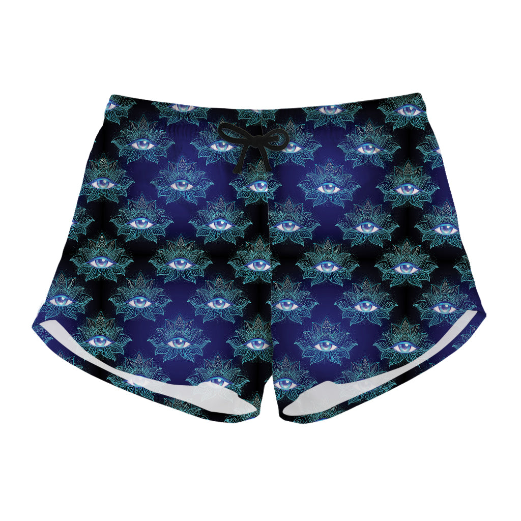 Lotus Eye of Providence Pattern Print Women's Shorts