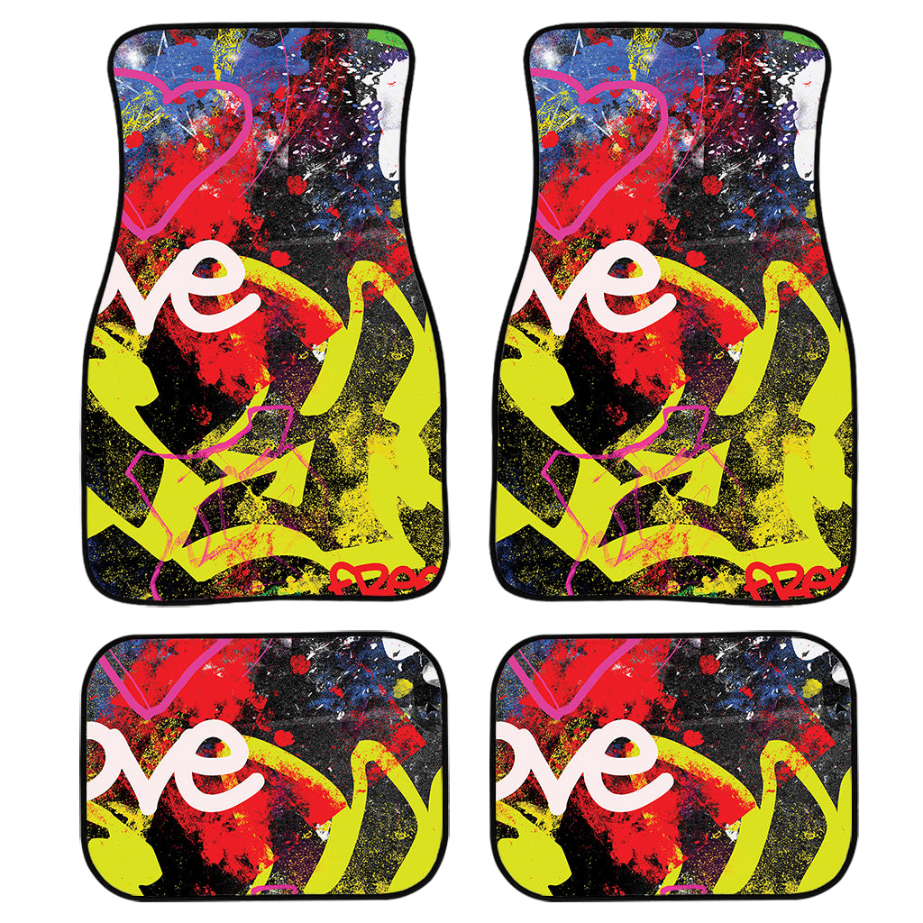 Love NYC Graffiti Print Front and Back Car Floor Mats