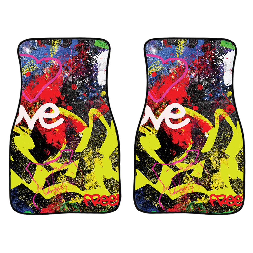 Love NYC Graffiti Print Front Car Floor Mats