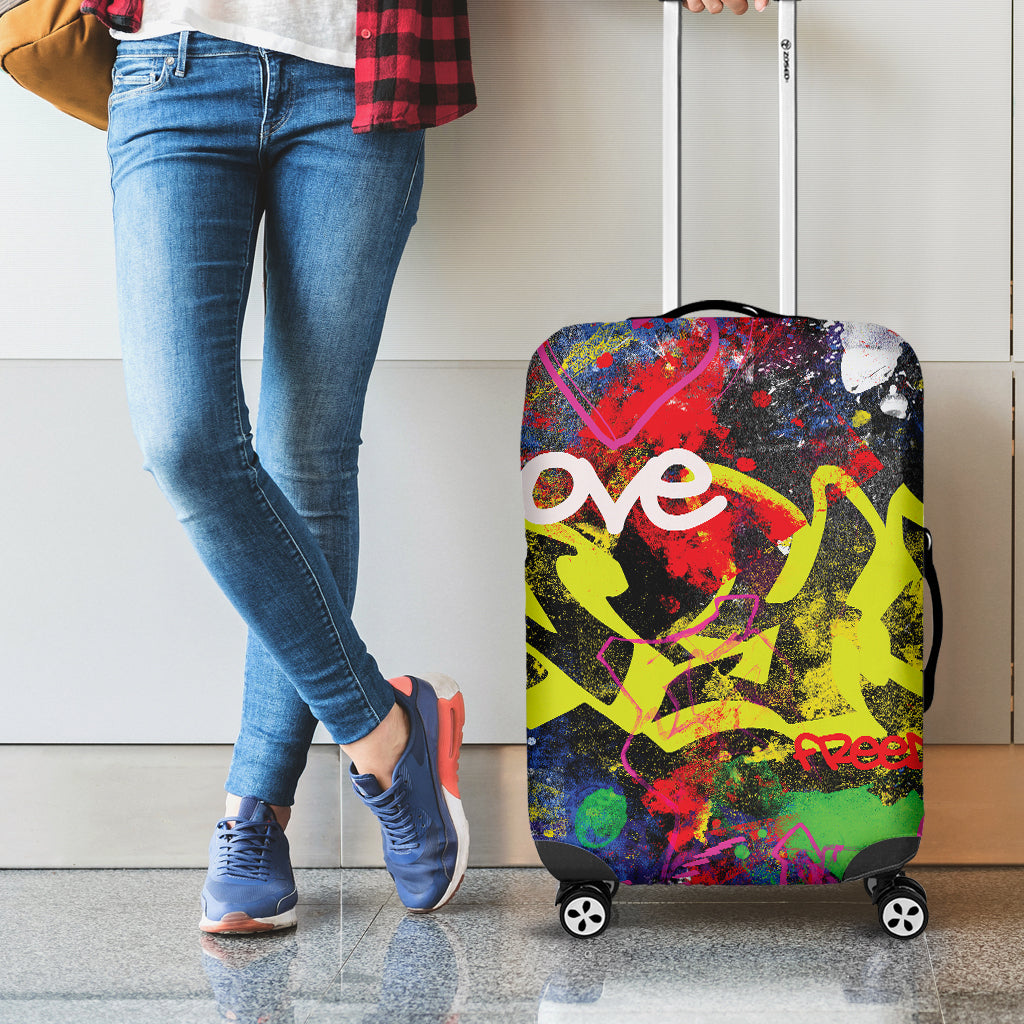 Love NYC Graffiti Print Luggage Cover