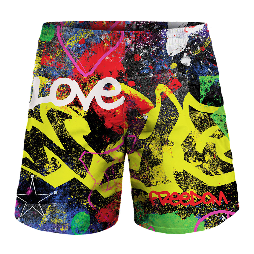 Love NYC Graffiti Print Men's Shorts