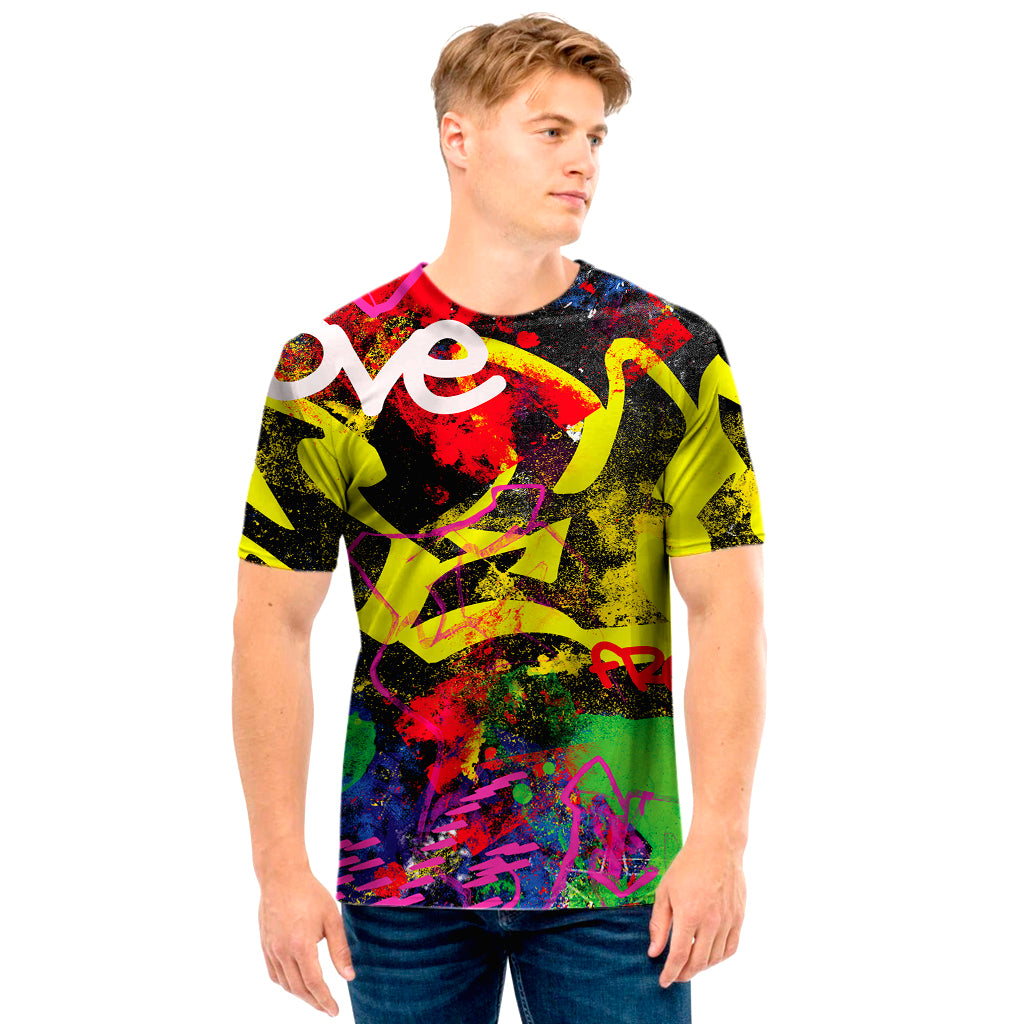 Love NYC Graffiti Print Men's T-Shirt