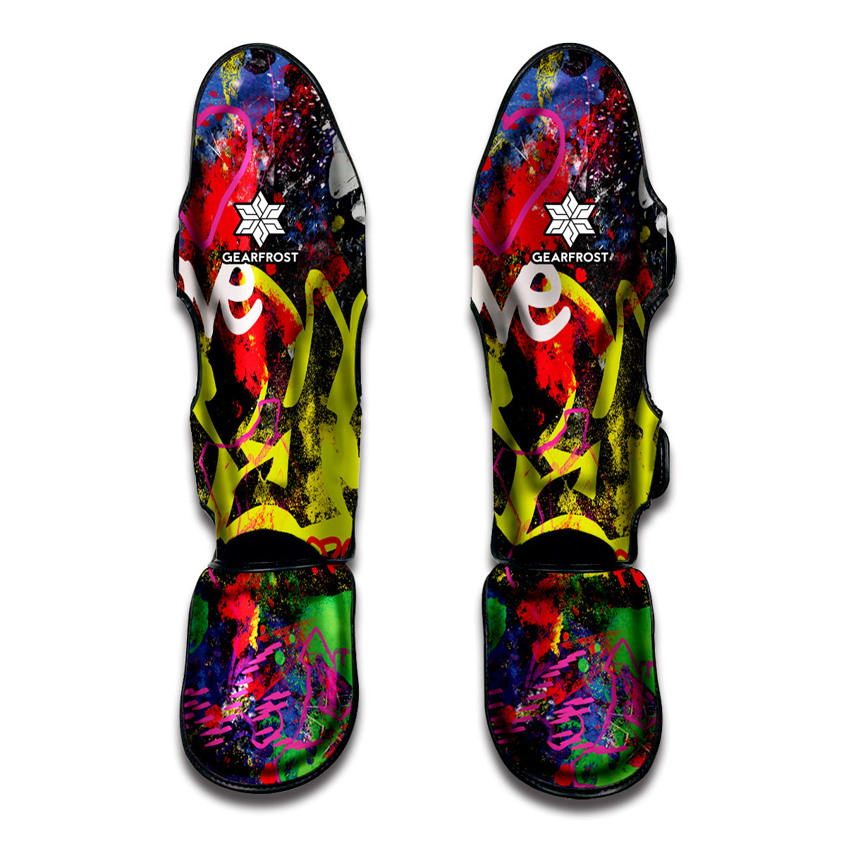 Love NYC Graffiti Print Muay Thai Shin Guards