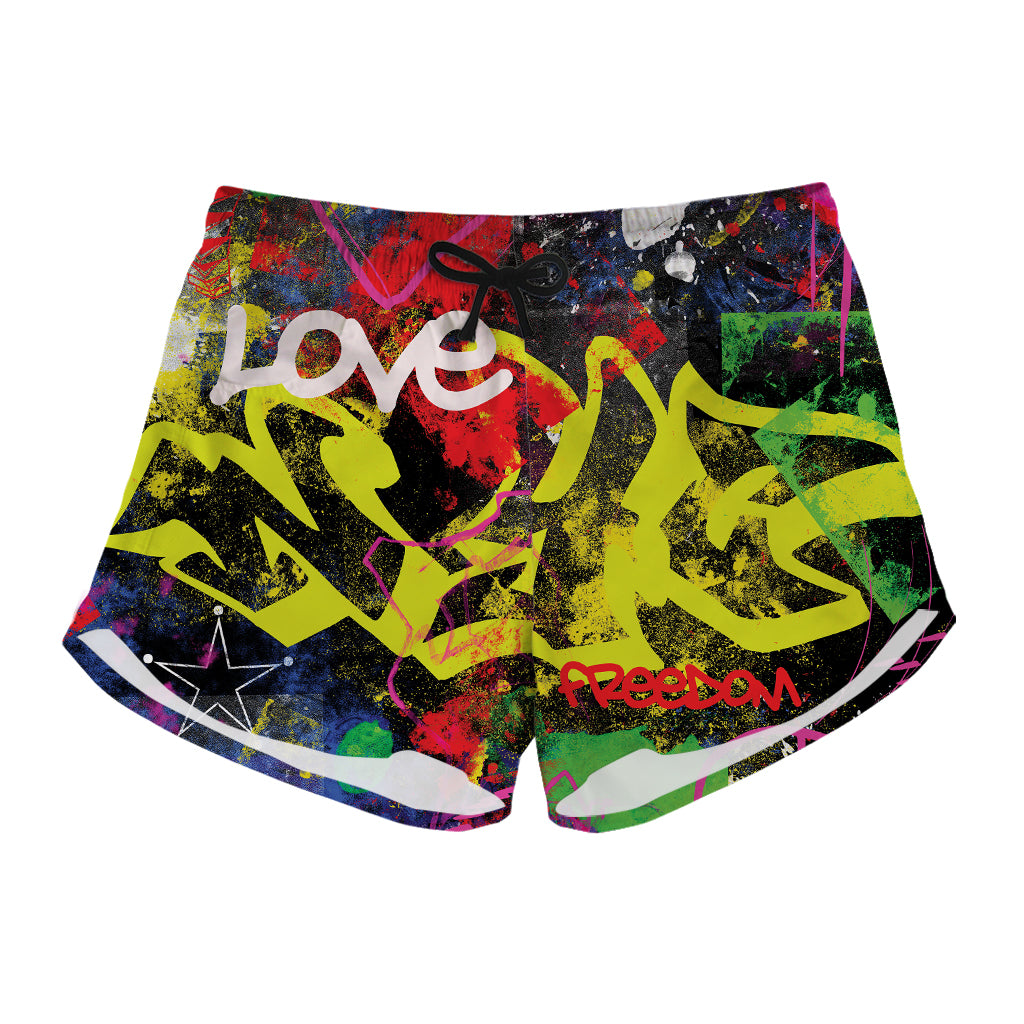 Love NYC Graffiti Print Women's Shorts