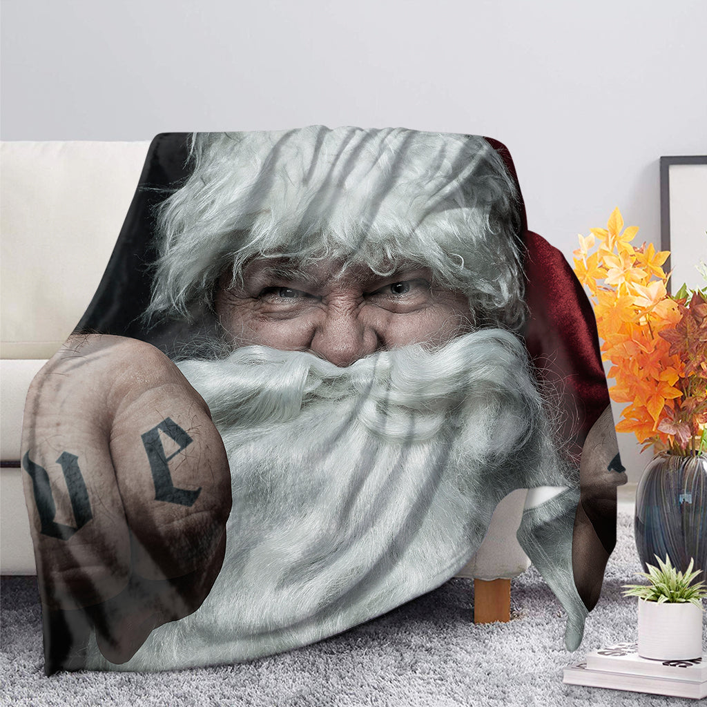 Love Xmas Santa Claus Print Blanket