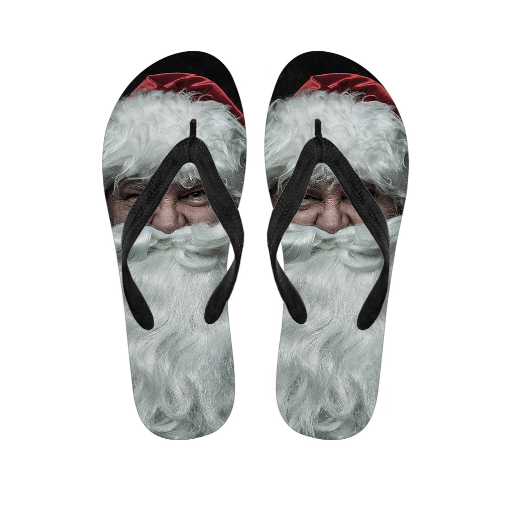 Love Xmas Santa Claus Print Flip Flops