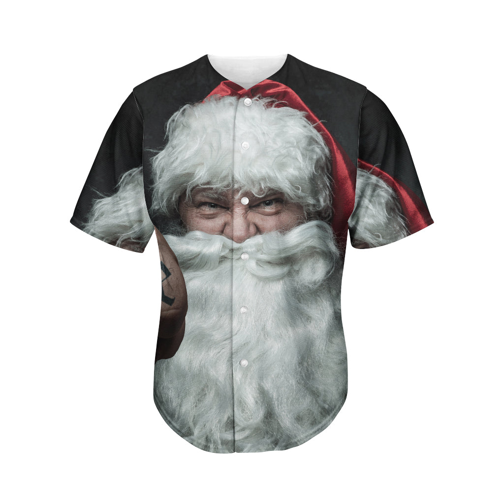 Love Xmas Santa Claus Print Men's Baseball Jersey