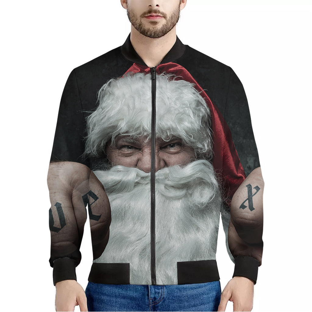 Love Xmas Santa Claus Print Men's Bomber Jacket