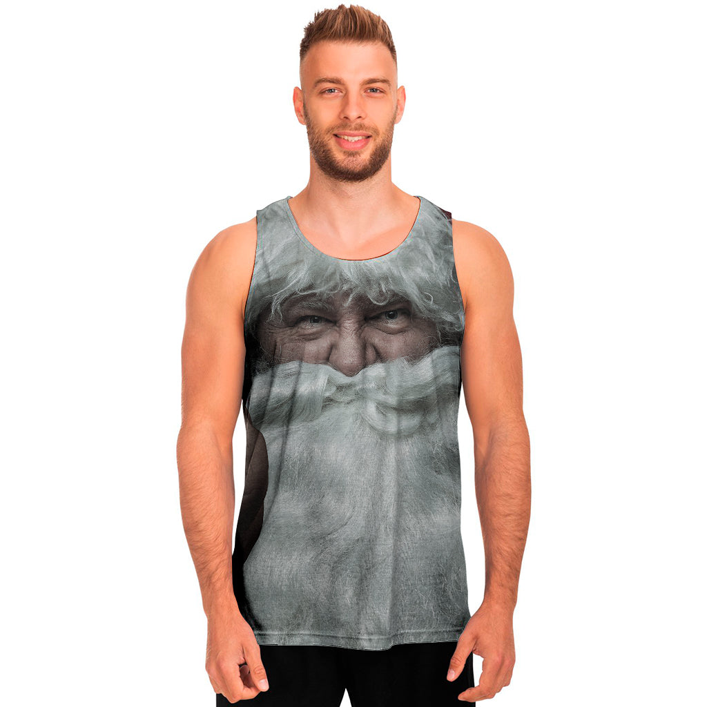 Love Xmas Santa Claus Print Men's Tank Top