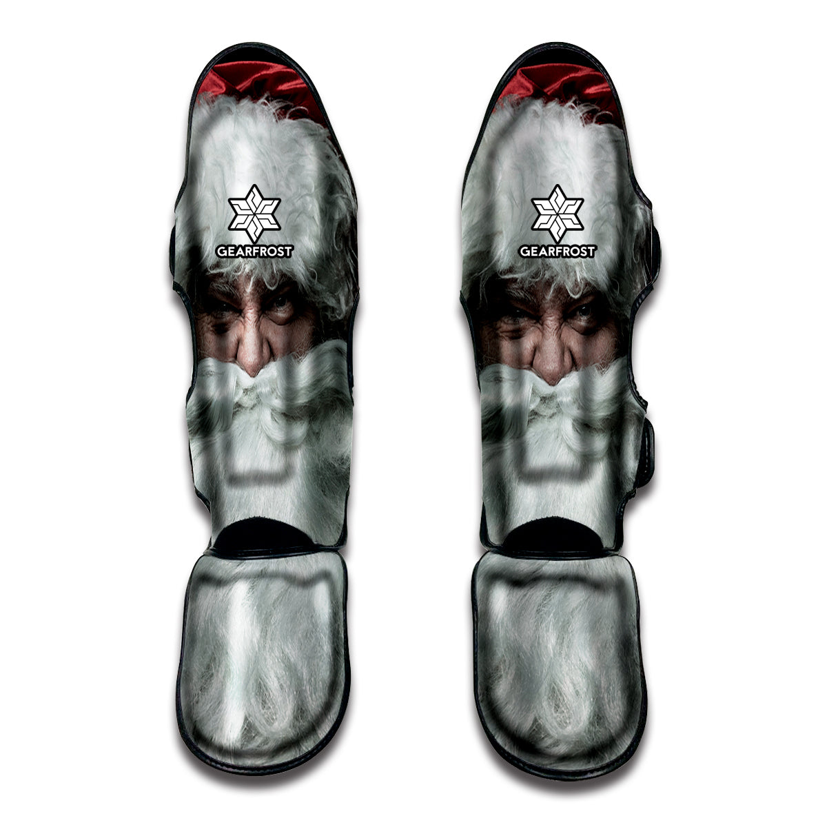 Love Xmas Santa Claus Print Muay Thai Shin Guards