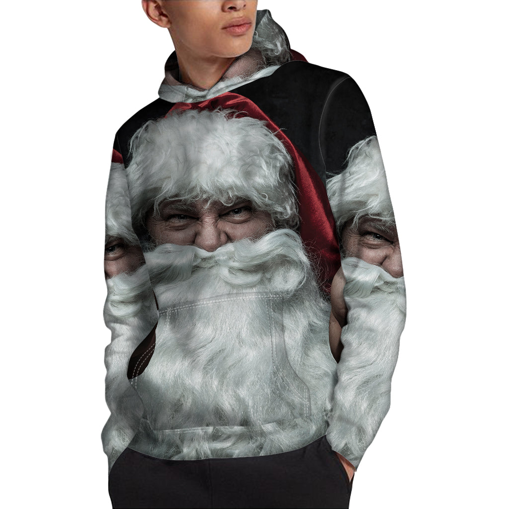 Love Xmas Santa Claus Print Pullover Hoodie