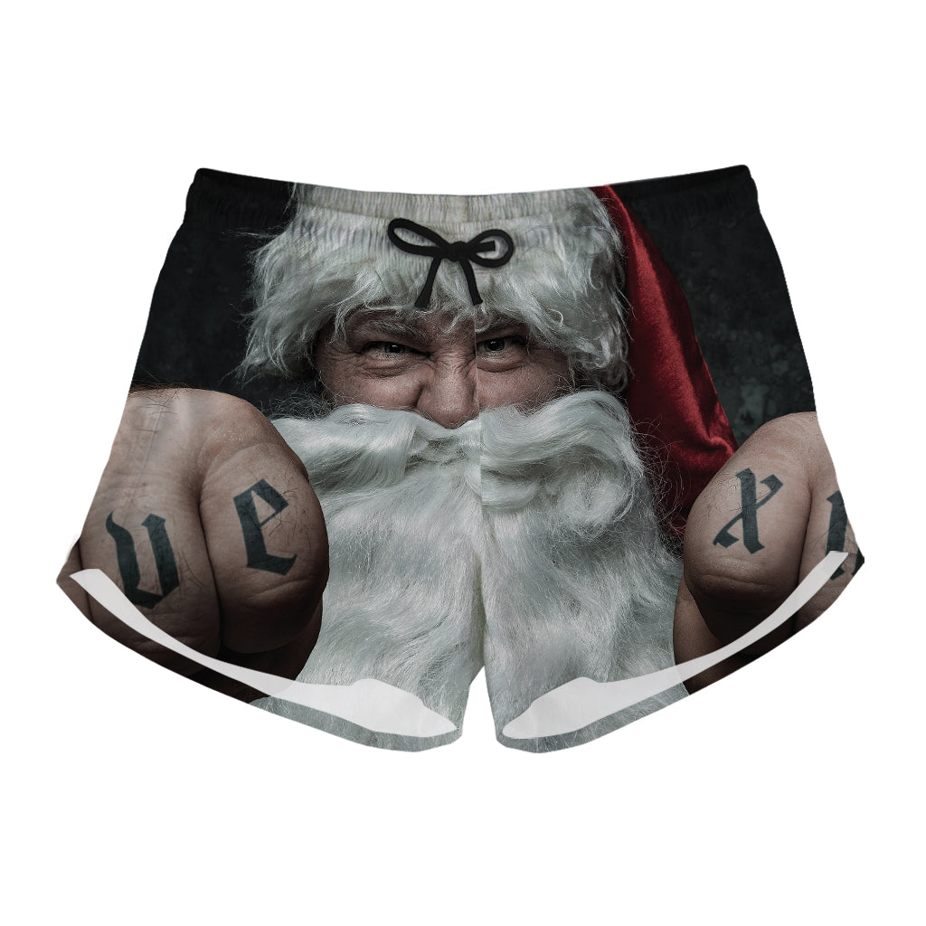 Love Xmas Santa Claus Print Women's Shorts