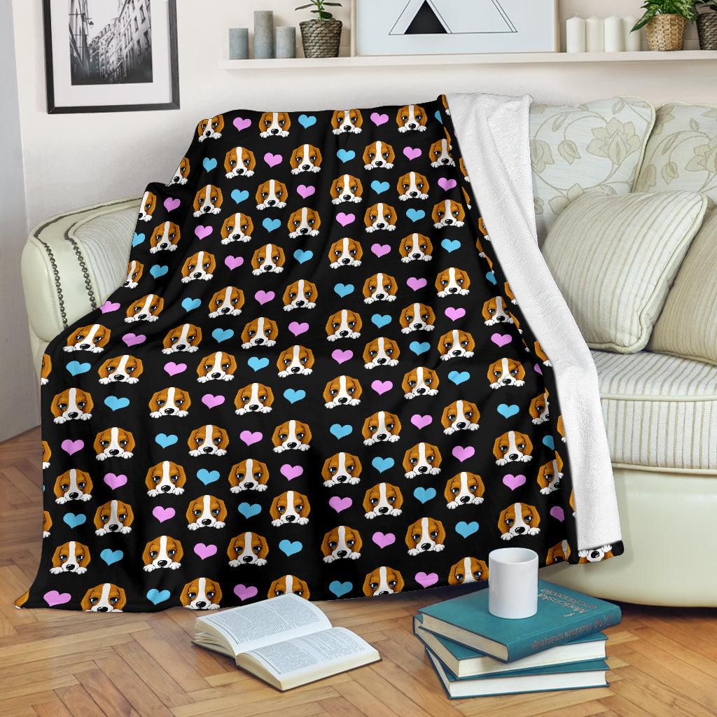 Lovely Beagle Cartoon Pattern Blanket