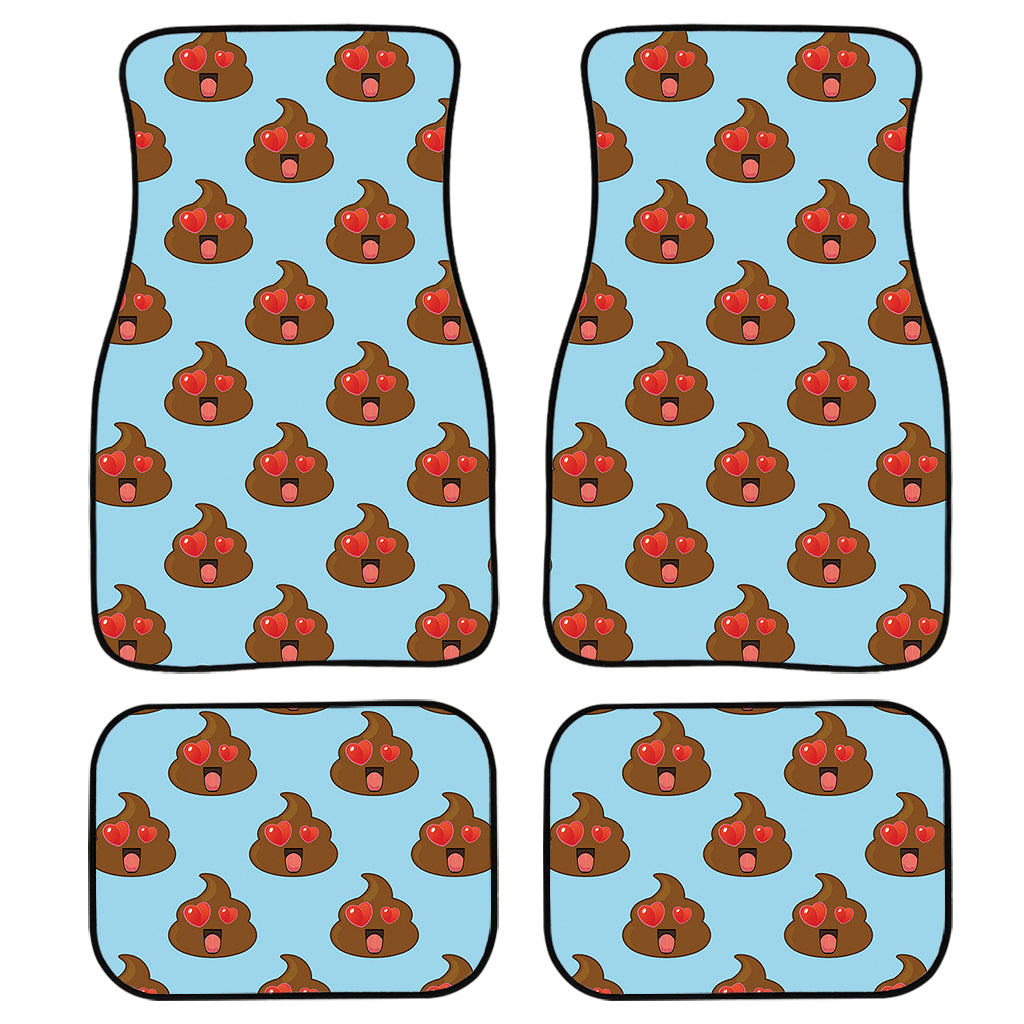 Lovely Poop Pattern Print Front and Back Car Floor Mats