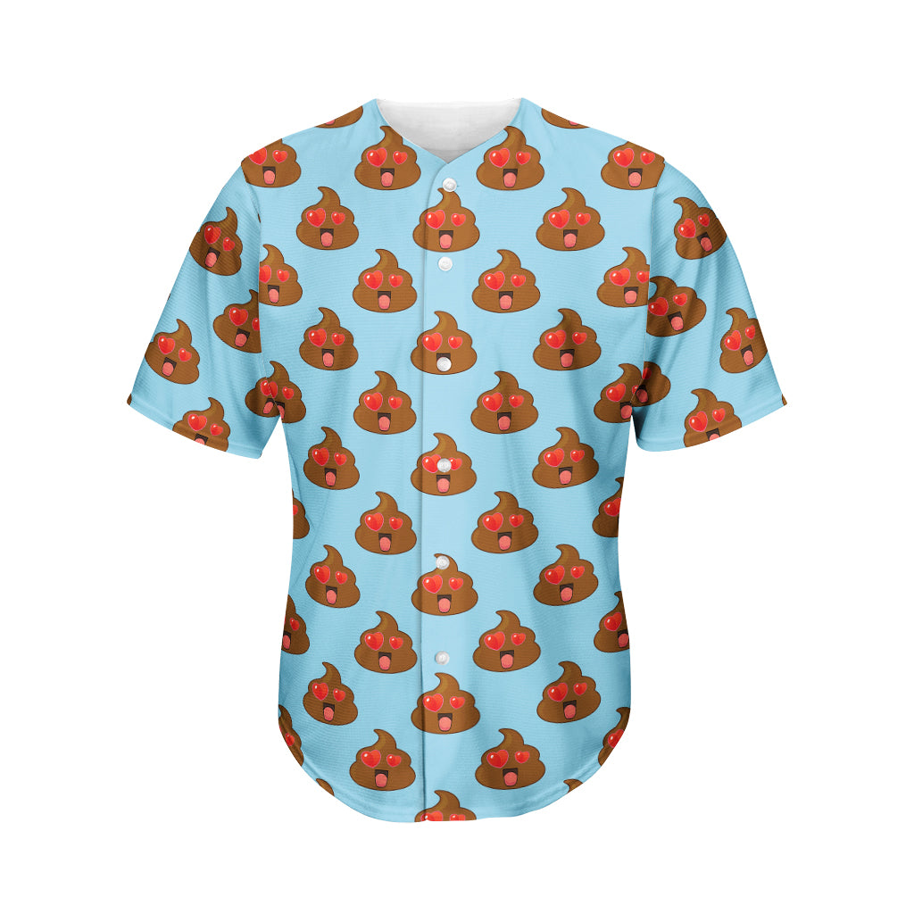 Lovely Poop Pattern Print Men's Baseball Jersey