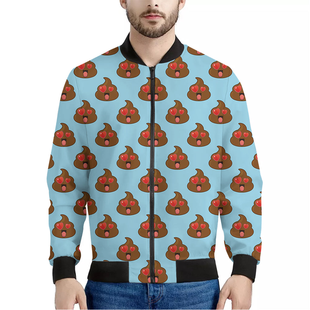 Lovely Poop Pattern Print Men's Bomber Jacket