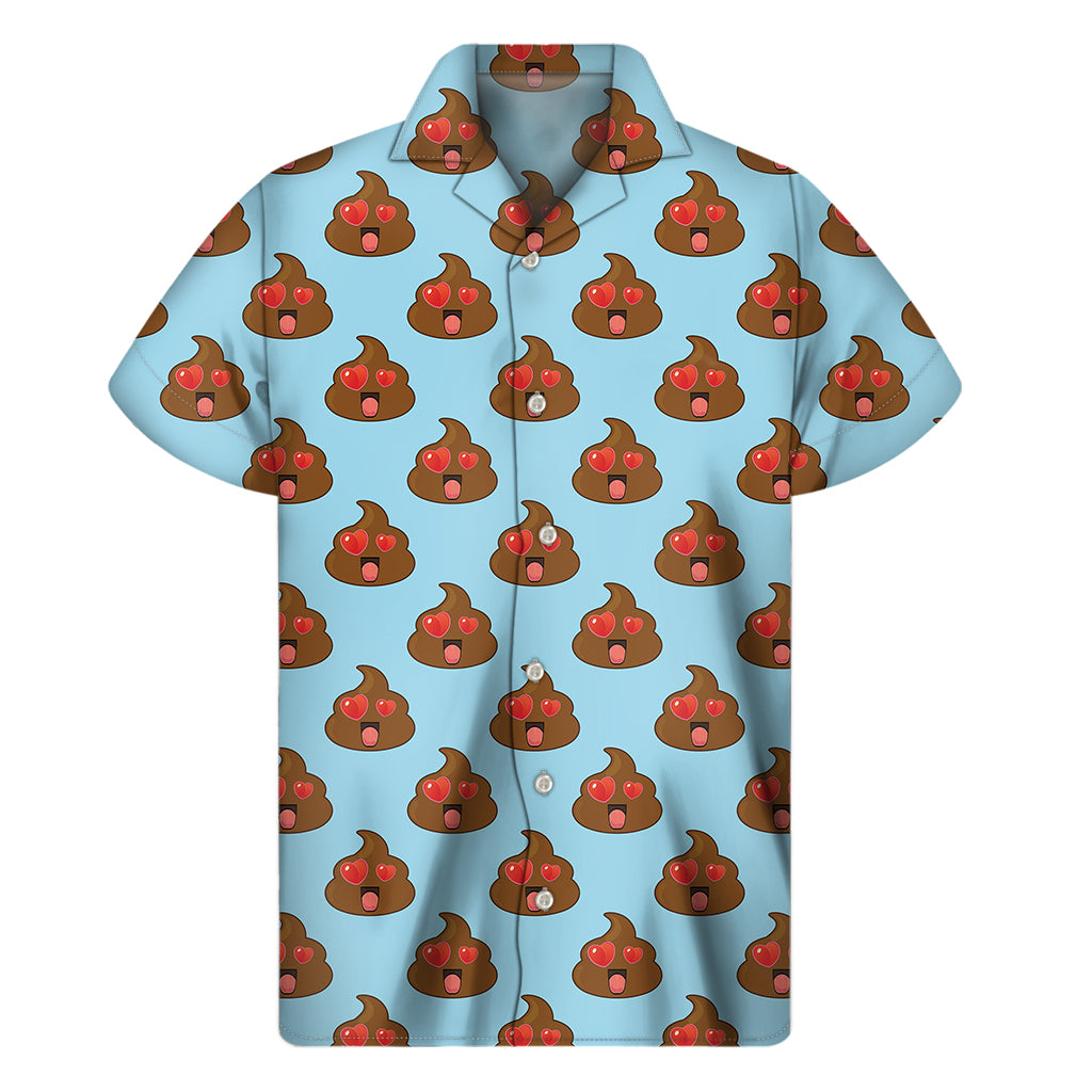 Lovely Poop Pattern Print Men's Short Sleeve Shirt