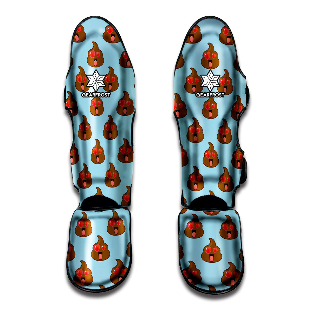 Lovely Poop Pattern Print Muay Thai Shin Guards