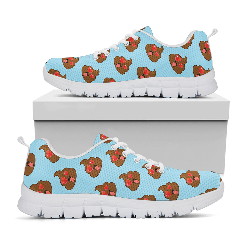 Lovely Poop Pattern Print White Sneakers