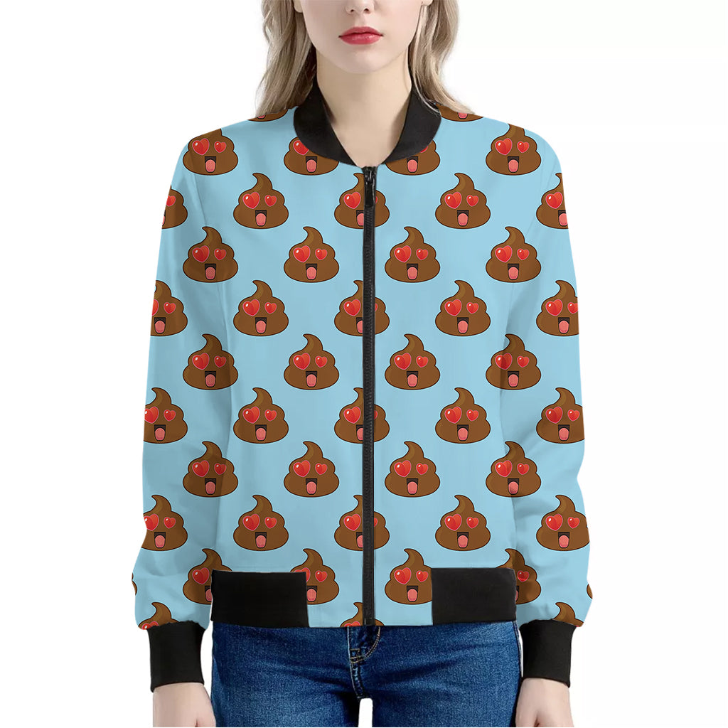 Lovely Poop Pattern Print Women's Bomber Jacket