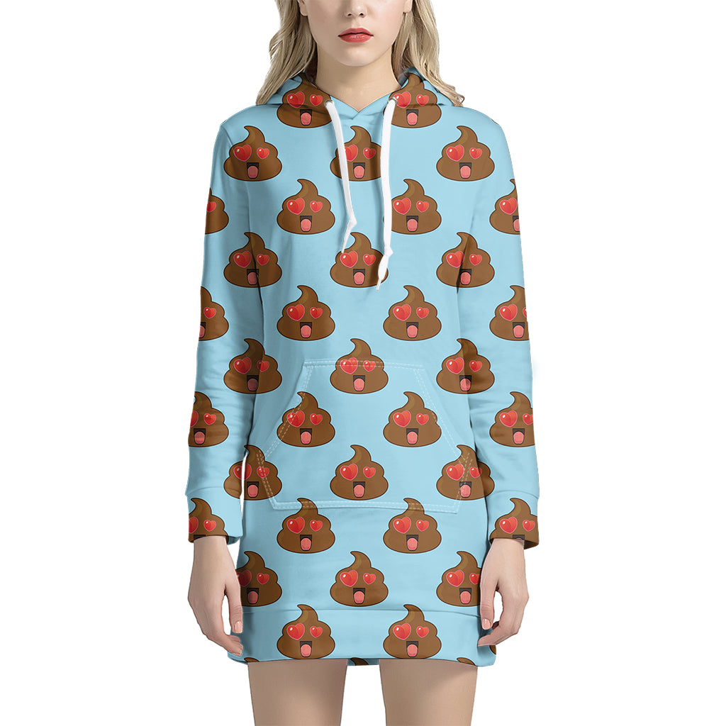 Lovely Poop Pattern Print Women's Pullover Hoodie Dress