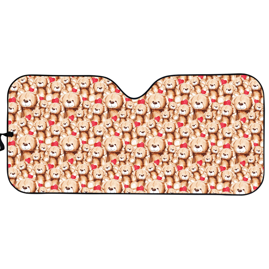 Lovely Teddy Bear Pattern Print Car Sun Shade