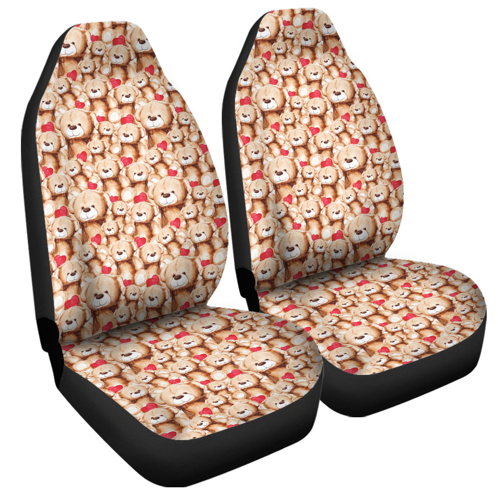 Lovely Teddy Bear Pattern Print Universal Fit Car Seat Covers